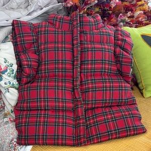 Plaid Red Women's Vest
